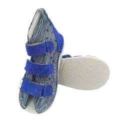 Kapcie Daniel profilaktyczne 220 blue/kwiat